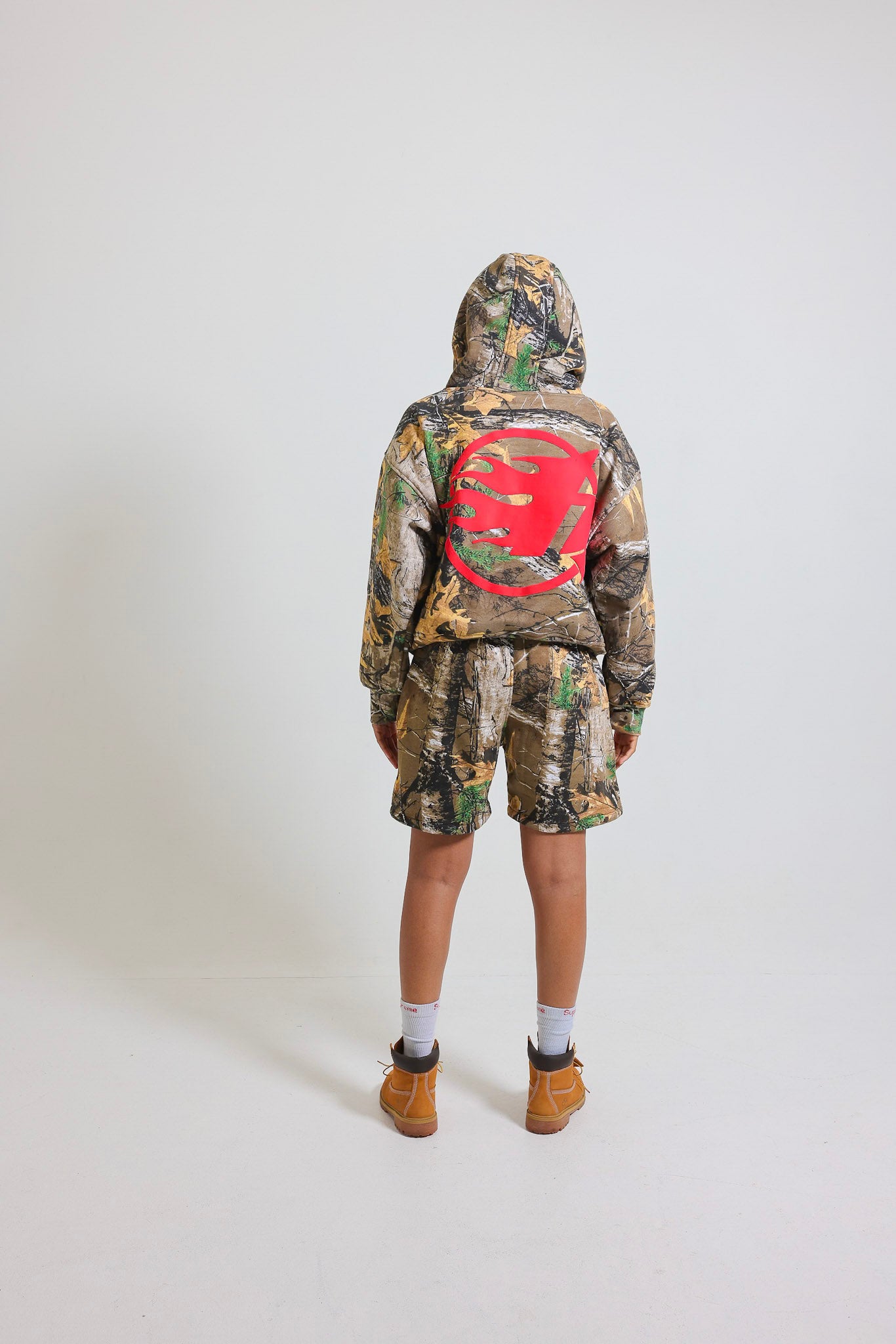 Puff Print Camo Hoodie/Short Set